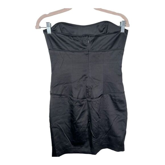 Bebe Women's Stretch Ruched Strapless Mini Cocktail Dress Black Size Sma… - Picture 3 of 6